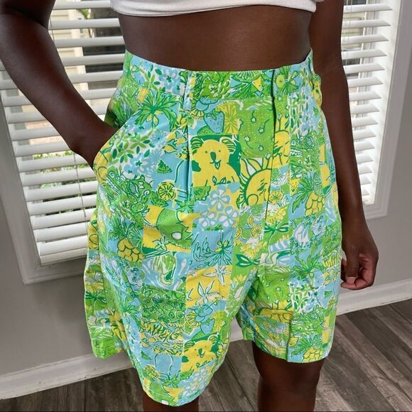 LILLY PULITZER Vintage White Label Koala Sun Bermuda Shorts Key West - Picture 7 of 16